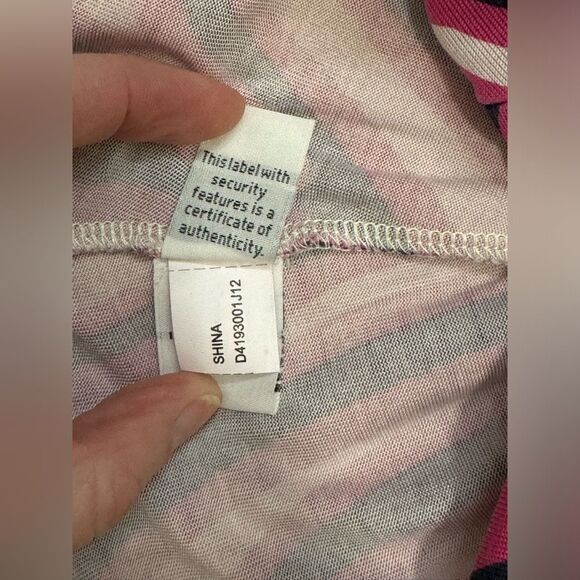 Diane Von Furstenberg Pink Black Stripe Wrap Silk Dress size 6 - Picture 10 of 16